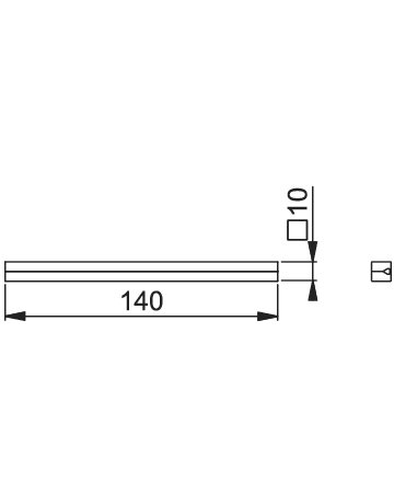 Bild Profilstift 10x140mm, TS 81-90,Eisen verzinkt - HOPPE-1