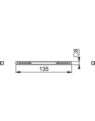 Bild Profilstift 8x135mm, TS 76-85,Eisen verzinkt - HOPPE-1