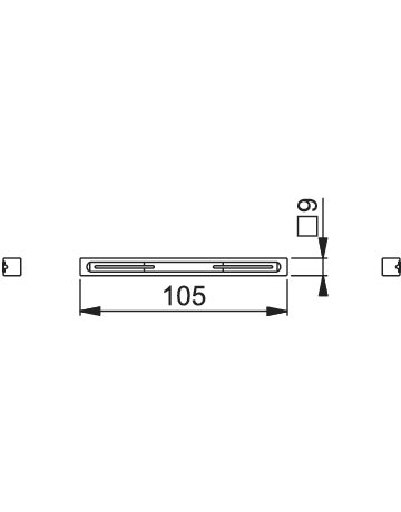 Bild Profilstift 9x105mm, TS 46-55,Eisen verzinkt - HOPPE-1