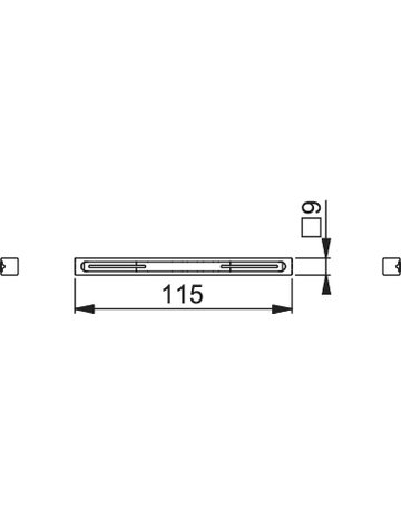 Bild Profilstift 9x115mm, TS 56-60,Eisen verzinkt - HOPPE-1