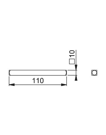 Bild Vierkantstift 10x110mm, TS 51-60,Eisen verzinkt - HOPPE-1