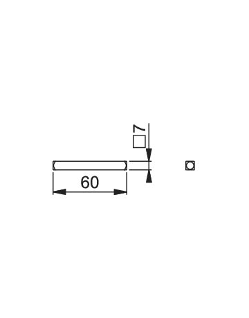 Bild FT-Vierkantstift,7x60mm Eisen verzinkt - HOPPE-1