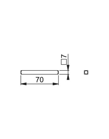 Bild FT-Vierkantstift,7x70mm Eisen verzinkt - HOPPE-1