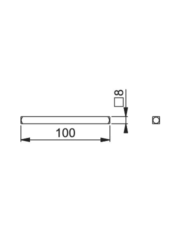Bild Vierkantstift 8x100mm, TS 41-50,Eisen verzinkt - HOPPE-1