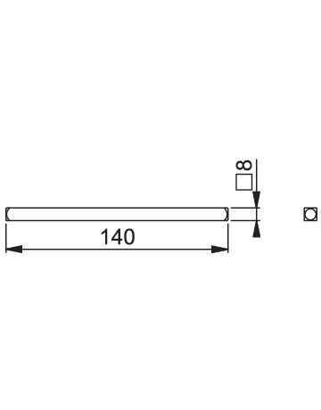Bild Vierkantstift 8x140mm, TS 81-90,Eisen verzinkt - HOPPE-1