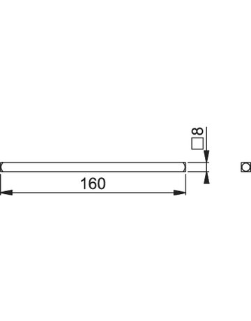 Bild Vierkantstift 8x160mm, TS 101-110,Eisen verzinkt - HOPPE-1