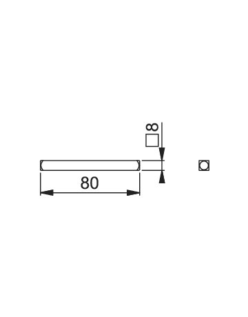 Bild Vierkantstift 8x80mm, TS 21-37,Eisen verzinkt - HOPPE-1