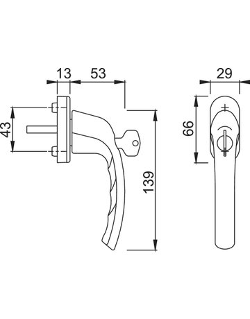 Bild Fenstergr. abschliessb.F10710S/U26 100NM - HOPPE-1