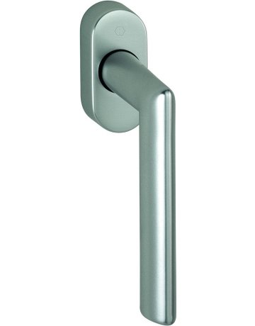 Bild Drehkipp-Fenstergriff, Stockholm 0140/US956, mit ovaler Rosette, Vierkant 7x 32-42, stahlfarbig eloxiert - HOPPE-0