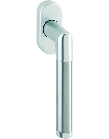 Bild Drehkipp-Fenstergriff, Amsterdam 0400/US956, mit ovaler Rosette, Vierkant 7x 32-42, natur/edelstahl matt eloxiert - HOPPE-0