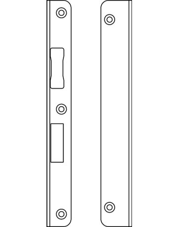 Bild Winkelschließblech N6000 DL,25x235x32 rd,matt gebürstet - effeff-0