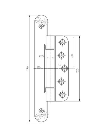 Bild Objektband VARIANT VN 1937/120 CompPlan Ø15/120kg,edelstahl matt - SIMONSWERK-2