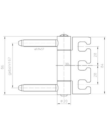 Bild Objektband VARIANT VX 7720 /100 Ø20/100kg,edelstahl matt - SIMONSWERK-2