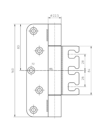 Bild Objektband VARIANT VX 7729/160-4 VBR+ Ø22,5/400kg,edelstahl matt - SIMONSWERK-2
