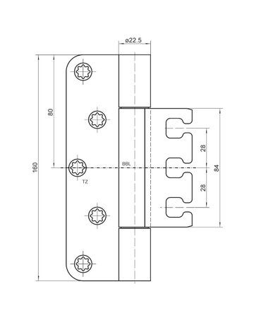 Bild Objektband VARIANT VX 7749/160-4/50 Care Ø22,5/100kg,edelstahl matt - SIMONSWERK-2