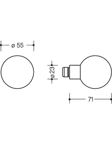Bild Knopflochteil 123.23RLT 9mm,felsgrau - Hewi-2