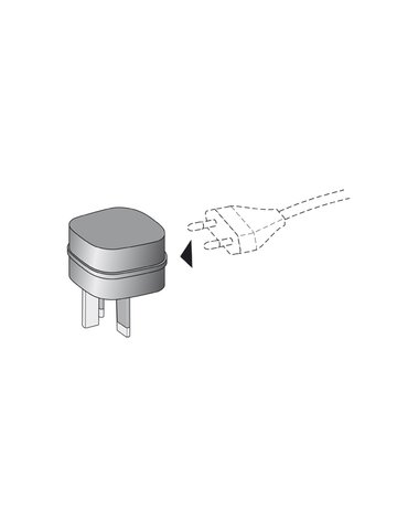 Bild HV-Adapter von Schuko zu UK max. 13A, schwarz - Halemeier-1