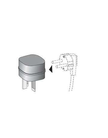 Bild HV-Adapter von Schuko zu UK max. 13A, schwarz - Halemeier-2