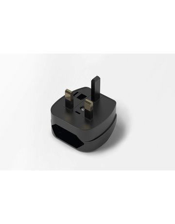 Bild HV-Adapter von Schuko zu UK max. 13A, schwarz - Halemeier-0