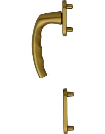Bild Fenstertür- Halbgarnitur, Profilzylinder gelocht, Atlanta 0530/66N/66NS, Nockendurchmesser 10, Aluminium bronzefarbig - HOPPE-0