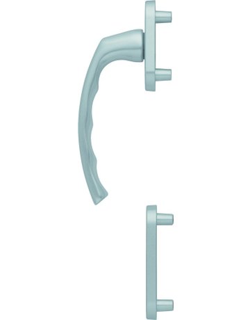 Bild Fenstertür- Halbgarnitur, Profilzylinder gelocht, Liège 0540/66N/66NS, Nockendurchmesser 10, Aluminium naturfarbig - HOPPE-0