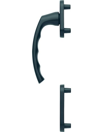 Bild Fenstertür- Halbgarnitur, Profilzylinder gelocht, Liège 0540/66N/66NS, Nockendurchmesser 10, Aluminium schwarz matt - HOPPE-0