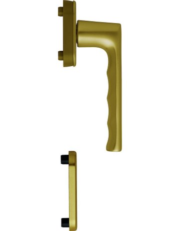 Bild Fenstertür- Halbgarnitur, Profilzylinder gelocht, Hamburg 0700/U26/49PNS, Nockendurchmesser 10, Aluminium bronzefarbig - HOPPE-0