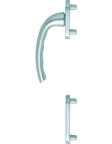 Bild Fenstertür- Halbgarnitur, Profilzylinder gelocht, Tôkyô 0710RH/66N/66NS, Nockendurchmesser 10, Aluminium naturfarbig - HOPPE-0