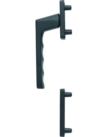 Bild Fenstertür- Halbgarnitur, Profilzylinder gelocht, Toulon 0737FA-1/51N/51NS, Nockendurchmesser 10, Aluminium schwarz matt - HOPPE-0