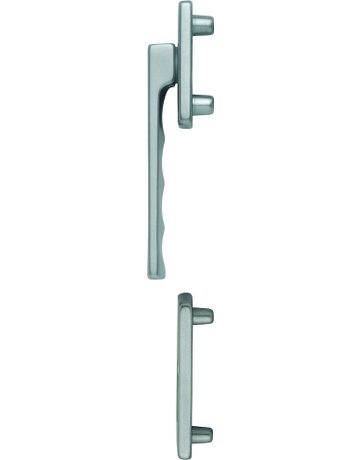 Bild Fenstertür- Halbgarnitur, Profilzylinder gelocht, Toulon 0737KH/51N/51NS, Nockendurchmesser 10, Aluminium stahlfarbig - HOPPE-0