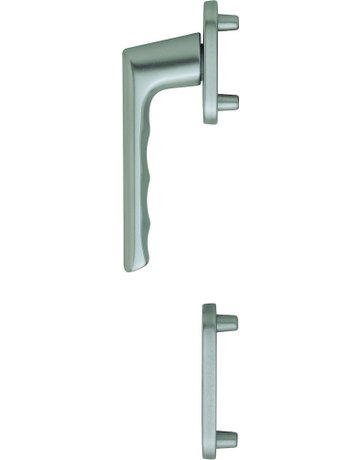 Bild Fenstertür- Halbgarnitur, Profilzylinder gelocht, Brest 0739/66N/66NS, Nockendurchmesser 10, Aluminium stahlfarbig - HOPPE-0