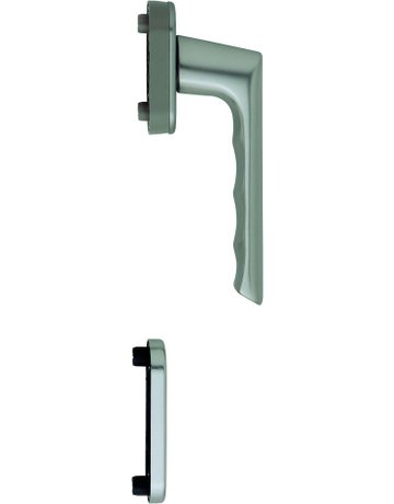 Bild Fenstertür- Halbgarnitur, Profilzylinder gelocht, Brest 0739/U26/49PNS, Nockendurchmesser 10, Aluminium stahlfarbig - HOPPE-0