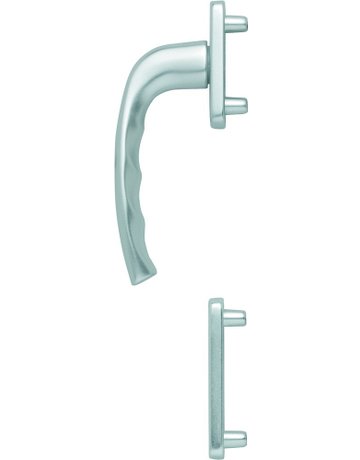 Bild Fenstertür- Halbgarnitur, Profilzylinder gelocht, New York 0810/961N/962NS, Nockendurchmesser 10, Aluminium naturfarbig - HOPPE-0