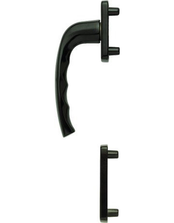 Bild Fenstertür- Halbgarnitur, Profilzylinder gelocht, New York 0810/961N/962NS, Nockendurchmesser 10, Aluminium dunkelbraun seidenglänzend beschichtet - HOPPE-0