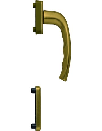 Bild Fenstertür- Halbgarnitur, Profilzylinder gelocht, New York 0810/U10/962PNS, Nockendurchmesser 10, Aluminium bronzefarbig - HOPPE-0