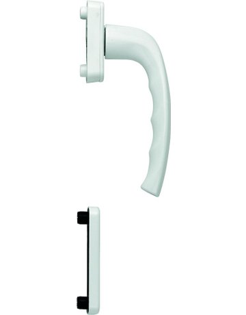 Bild Fenstertür- Halbgarnitur, Profilzylinder gelocht, New York 0810/U10/962PNS, Nockendurchmesser 10, Aluminium verkehrsweiß - HOPPE-0