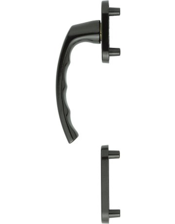 Bild Fenstertür- Halbgarnitur, Profilzylinder gelocht, Luxembourg 099/66N/66NS, Nockendurchmesser 10, Aluminium dunkelbraun seidenglänzend - HOPPE-0