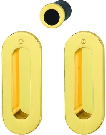 Bild HOPPE Muschelgriff Set 5 M472,116x44, ungelocht, messing poliert-0