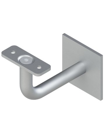 Bild Handlaufstütze 4641 silberfarbig,flach - KWS-0