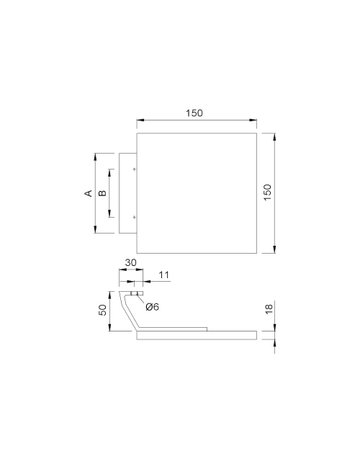 Bild KWS Türgriff 8219, messingfarbig, 150x150x18, Griffplatte Relief-1