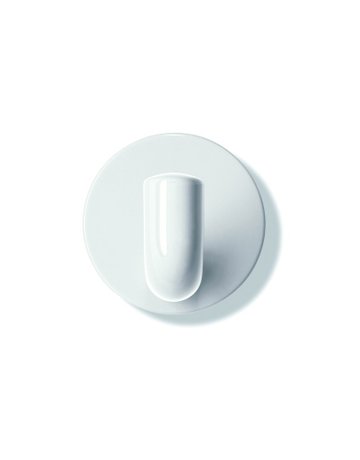 Bild Wand-Haken,Ø50,1fachhak.,mit Rosette 477.90.010,reinweiß - Hewi-1
