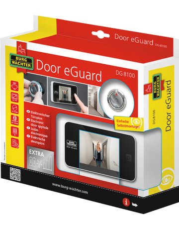 Bild WET-Türspion,Door eGuard,DG 8100,105° Bohr Ø 14-22mm,weiß lackiert - BURG WÄCHTER-2