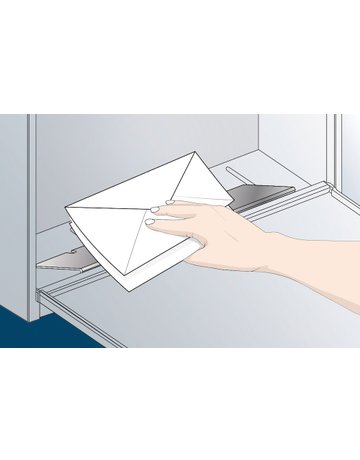 Bild Entnahmehilfe 1 Ni,für Briefkasten Edelstahl edelstahl matt,zum Einkleben - BURG WÄCHTER-1