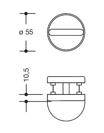 Bild Schlüsselrosettenpaar 306.23NR rund,WC/SS (8),TS 38,1-43,stahlblau - Hewi-2