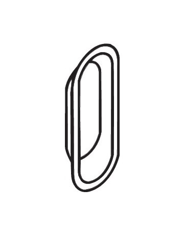 Bild Möbel- Muschelgriff, 542, Breite 38mm, Höhe 12mm, oval, felsgrau - Hewi-1
