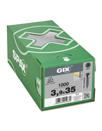 Bild Trockenbauschraube GIX-A Trompetenk 3,9x35mm,Vollgw,Kreuzschlitz H2,sw phos - SPAX-2