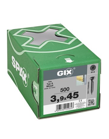 Bild Trockenbauschraube GIX-A Trompetenk 3,9x45mm,Vollgw,Kreuzschlitz H2,sw phos - SPAX-2