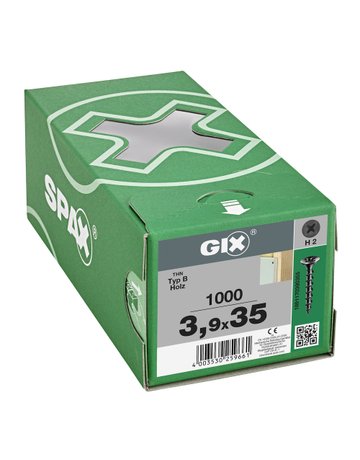 Bild Trockenbauschraube GIX-B Trompetenk 3,9x35mm,Grobgw,Kreuzschlitz H2,sw phos - SPAX-2