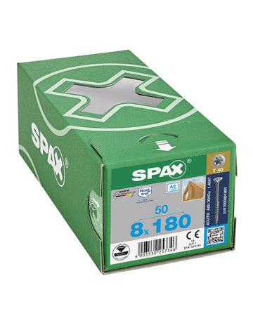 Bild Universalschraube Senkkopf 8x180mm,Teilgw,Innensechsrund T40,ER A2 - SPAX-2