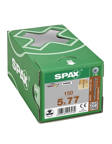 Bild Universalschraube Tellerkopf 5x77mm,Teilgw,Innensechsrund T20,WIROX - SPAX-2
